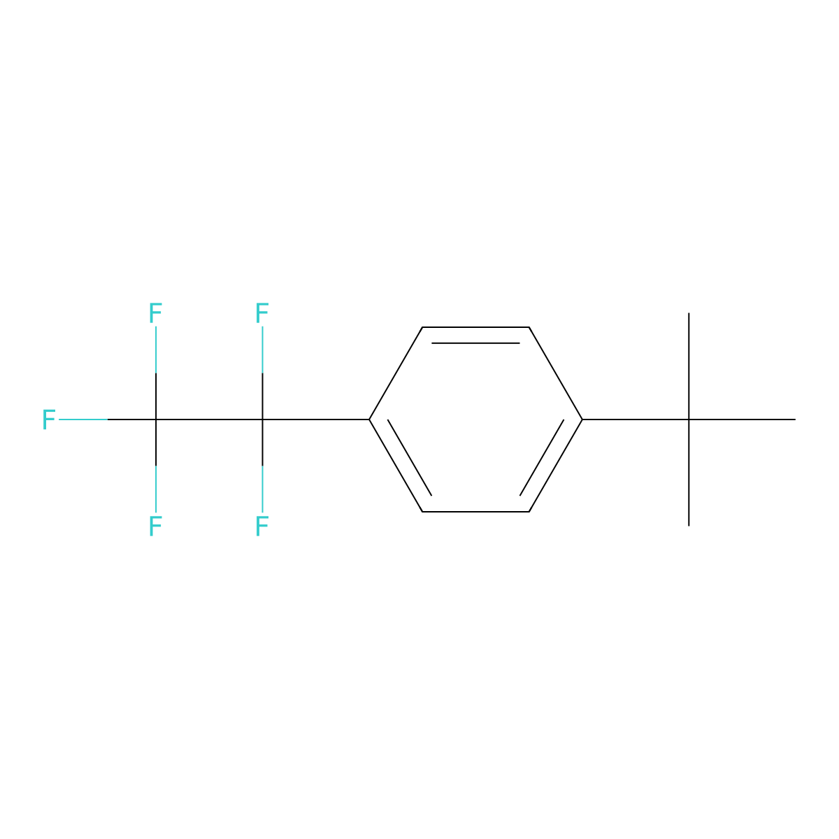 4-tert-Butylpentafluoroethylbenzene molecular structure, CAS 1092349-84-2