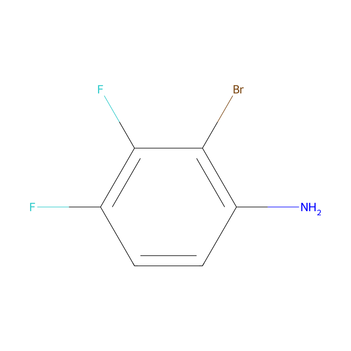 2-Bromo-3,4-difluoroaniline molecular structure, CAS 1092349-87-5