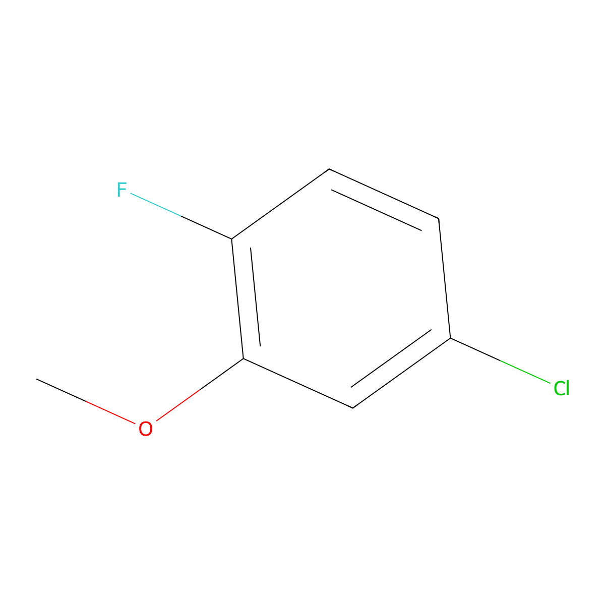 4-Chloro-1-fluoro-2-methoxybenzene molecular structure, CAS 1092349-89-7