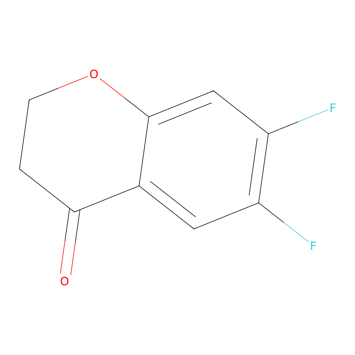 6,7-Difluorochroman-4-one molecular structure, CAS 1092349-93-3