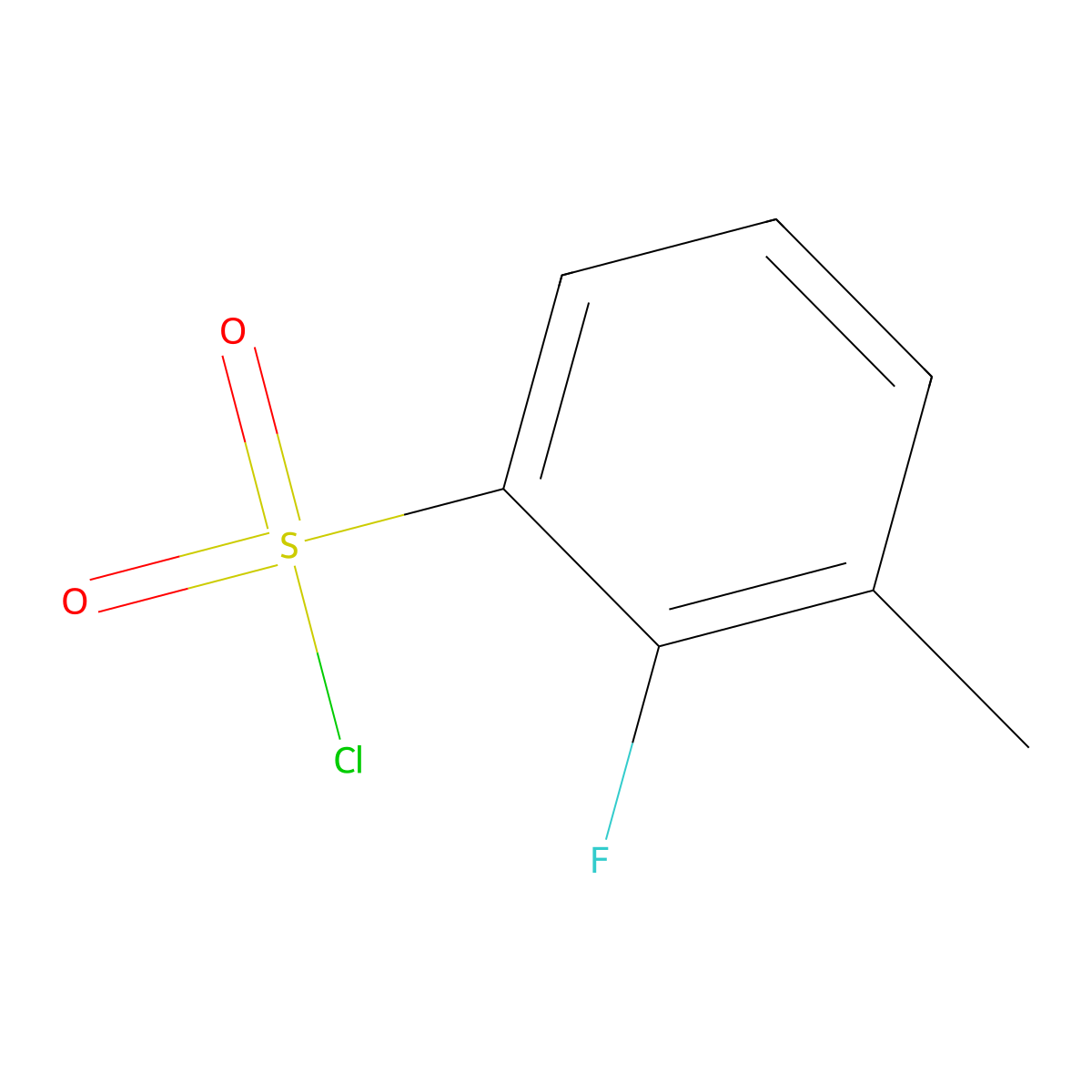 2-Fluoro-3-methylbenzene-1-sulfonyl chloride molecular structure, CAS 1092349-98-8