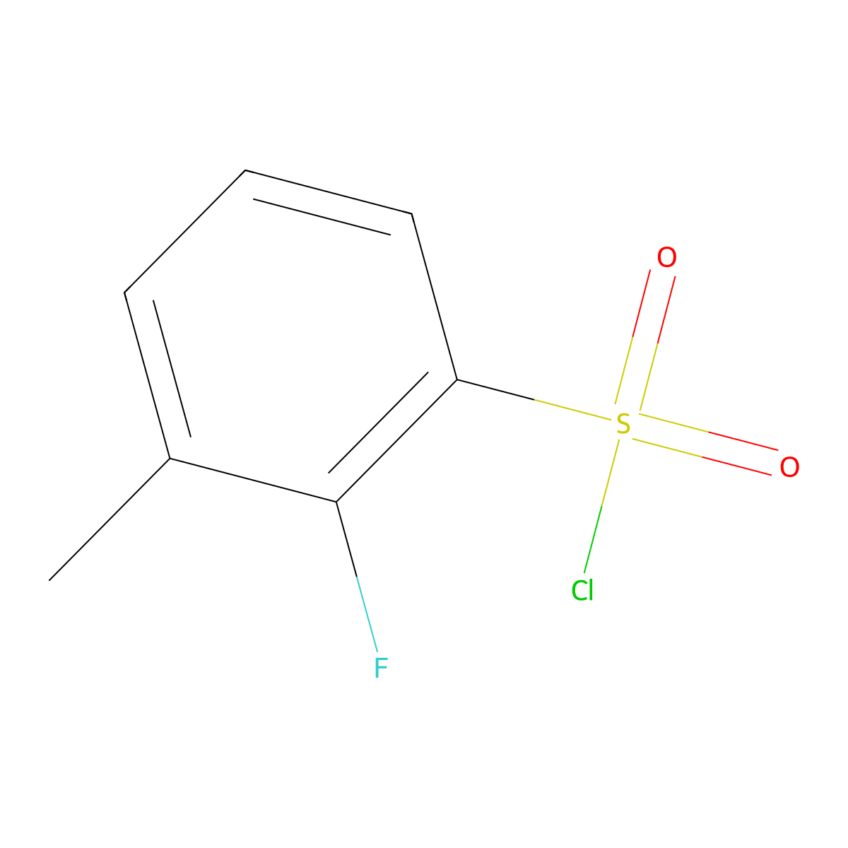 2-Fluoro-3-methylbenzene-1-sulfonyl chloride molecular structure, CAS 1092349-98-8