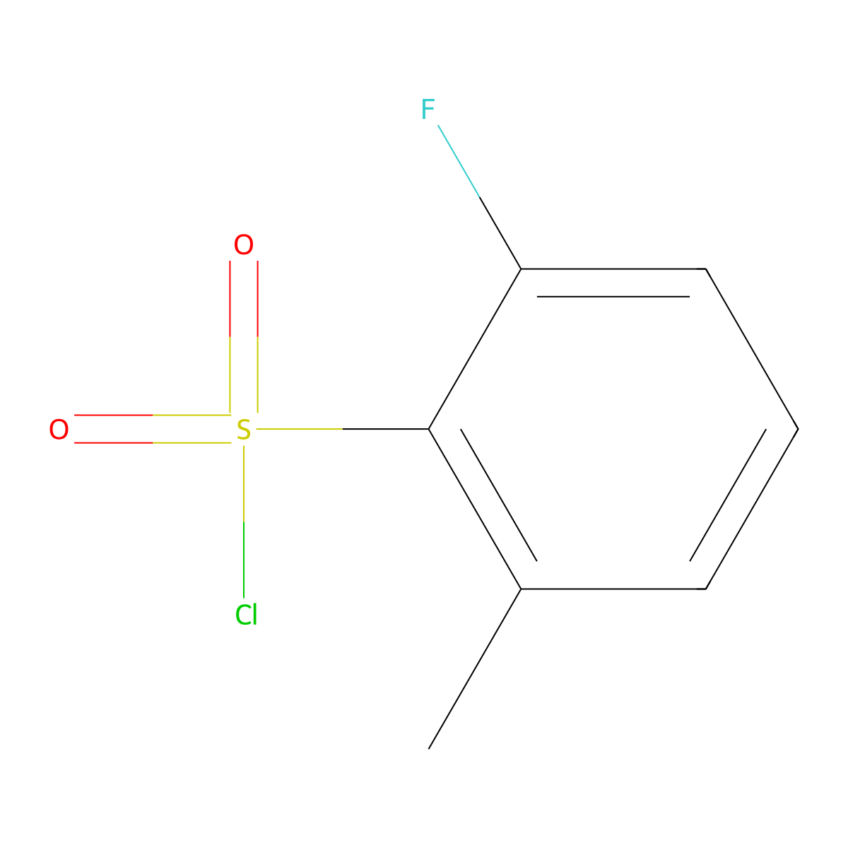 2-Fluoro-6-methylbenzene-1-sulfonyl chloride molecular structure, CAS 1092350-02-1