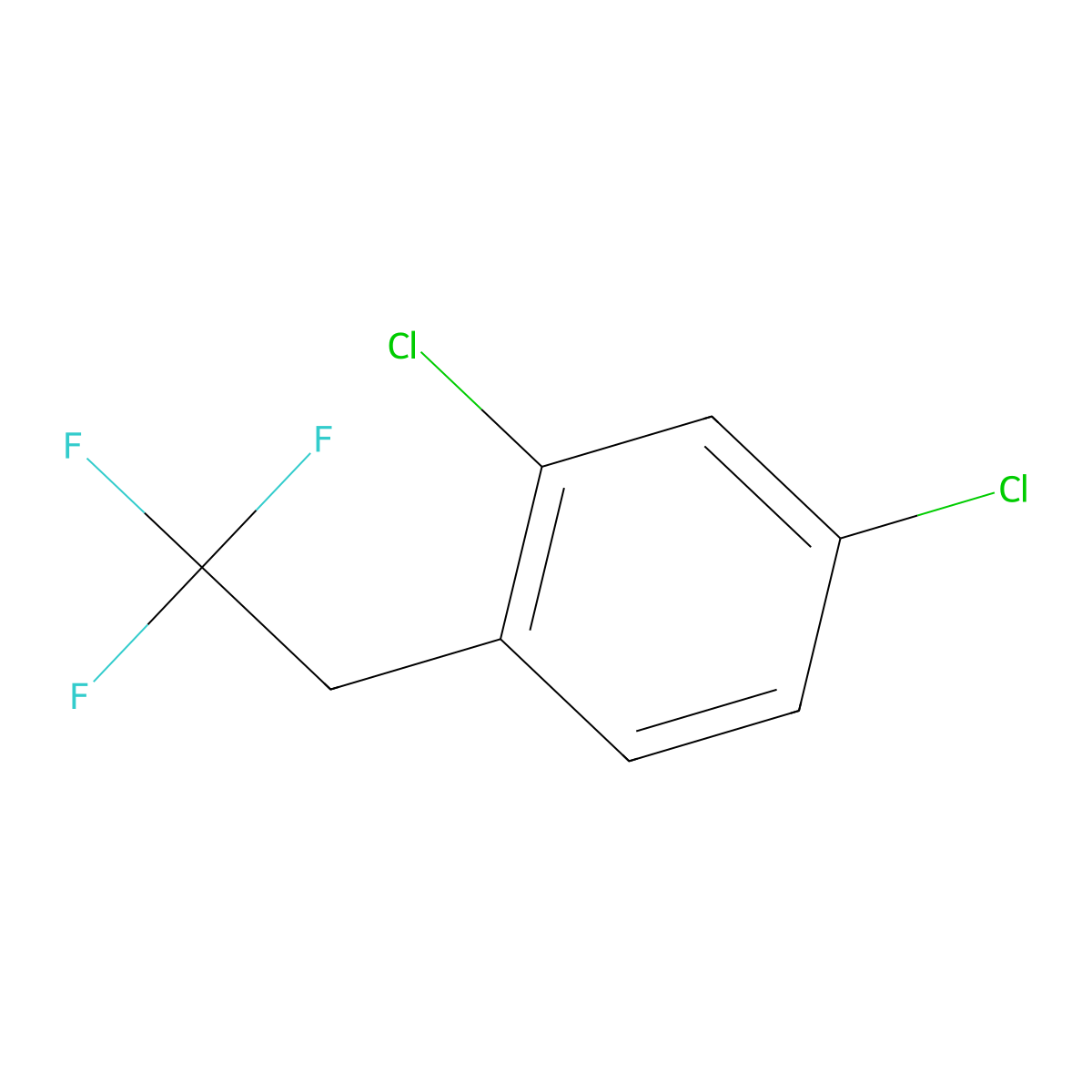 2,4-Dichloro-1-(2,2,2-trifluoroethyl)-benzene molecular structure, CAS 1092350-09-8