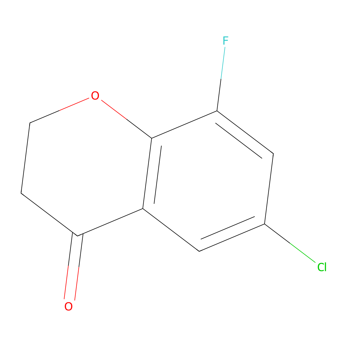 6-Chloro-8-fluorochroman-4-one molecular structure, CAS 1092350-27-0