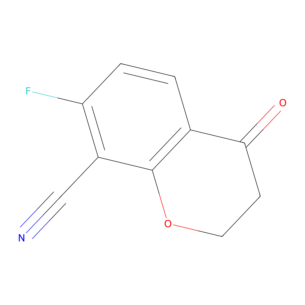 7-Fluoro-4-oxochroman-8-carbonitrile molecular structure, CAS 1092350-33-8