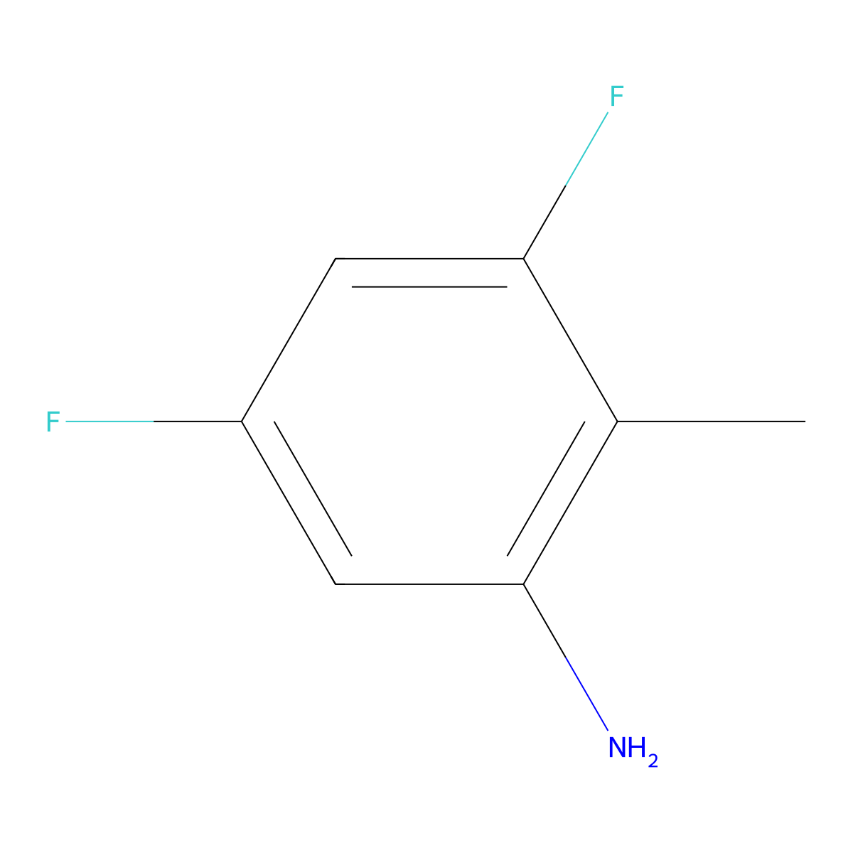 3,5-Difluoro-2-methylaniline molecular structure, CAS 1092350-38-3