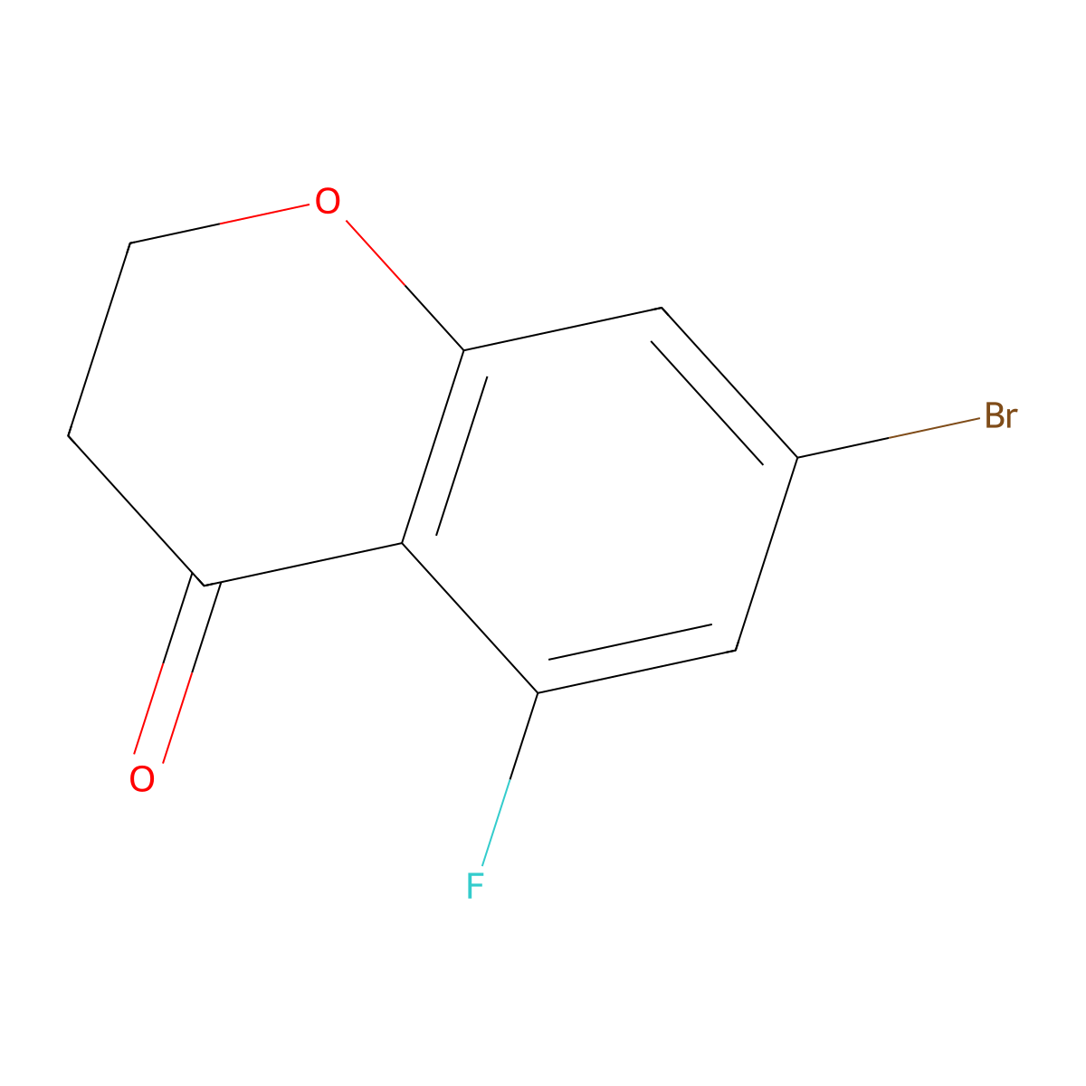 7-Bromo-5-fluorochroman-4-one molecular structure, CAS 1092350-58-7
