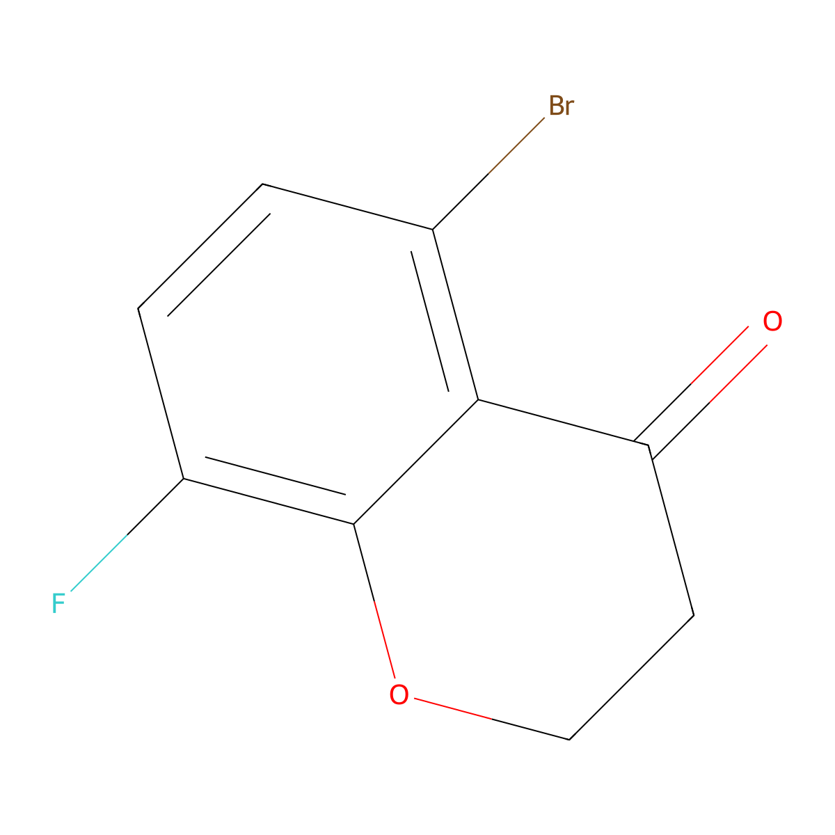 5-Bromo-8-fluorochroman-4-one molecular structure, CAS 1092350-61-2