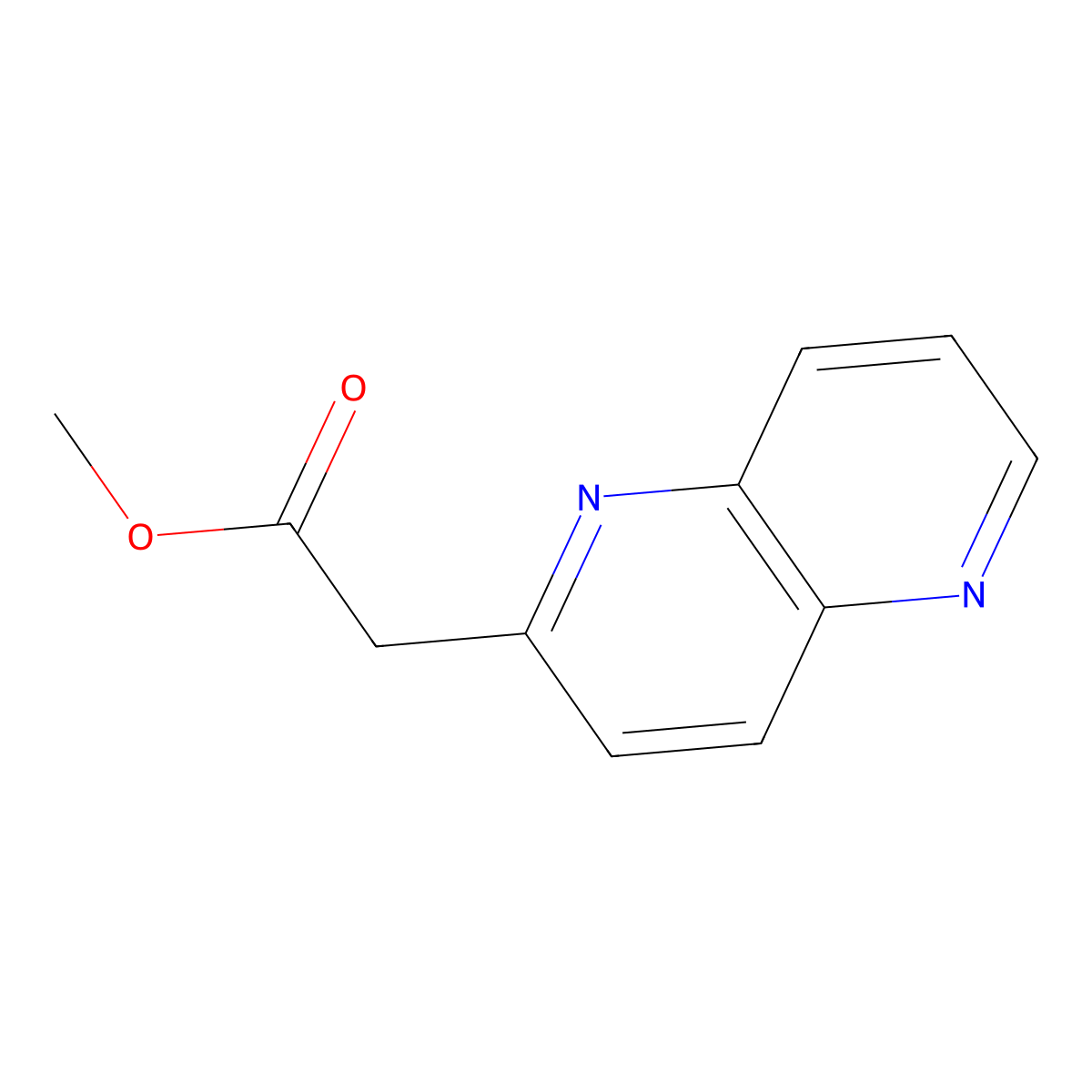 Methyl 2-(1,5-naphthyridin-2-yl)acetate molecular structure, CAS 1092350-71-4