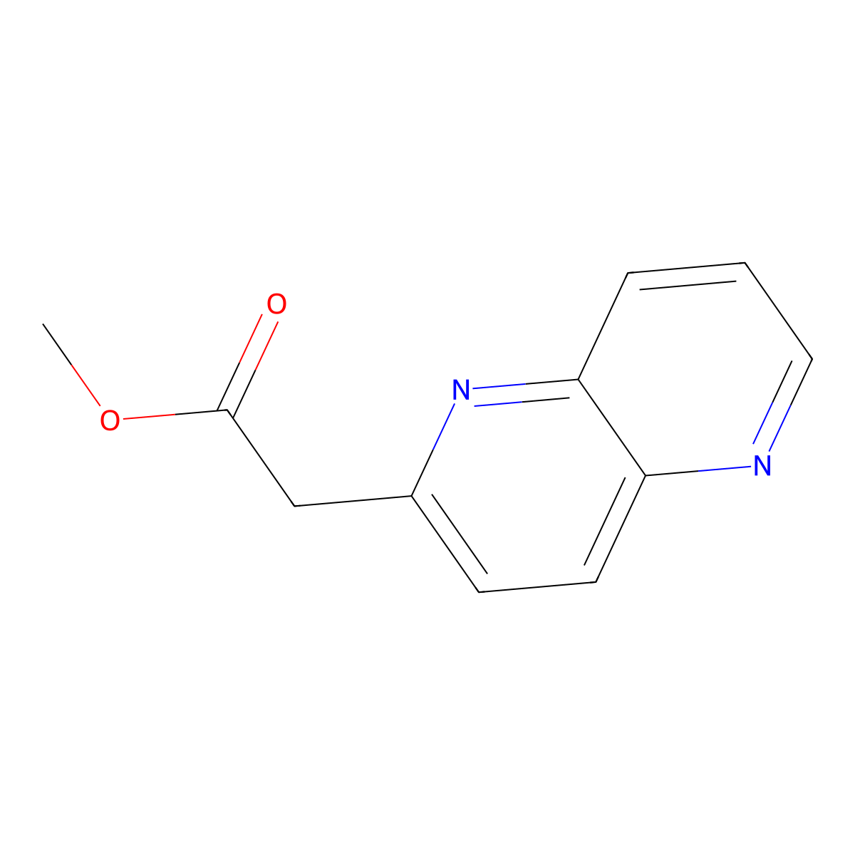 Methyl 2-(1,5-naphthyridin-2-yl)acetate molecular structure, CAS 1092350-71-4