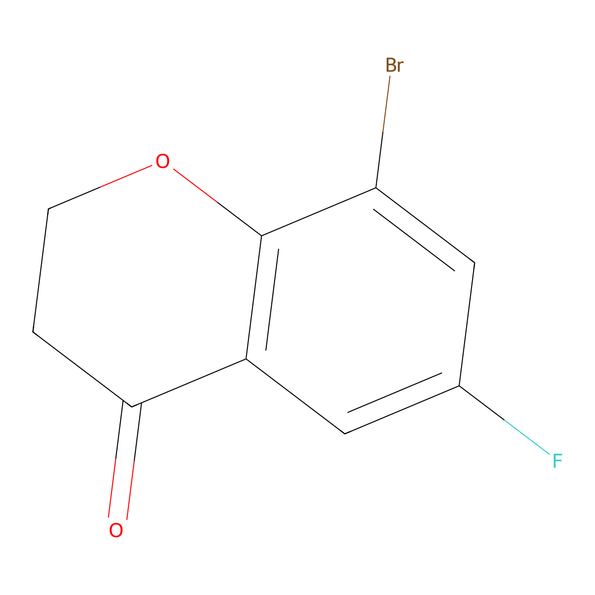 8-Bromo-6-fluorochroman-4-one molecular structure, CAS 1092350-87-2