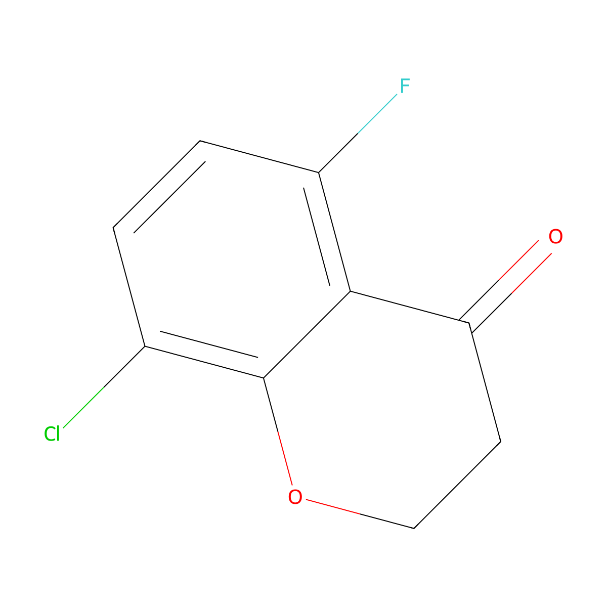 8-Chloro-5-fluorochroman-4-one molecular structure, CAS 1092350-94-1