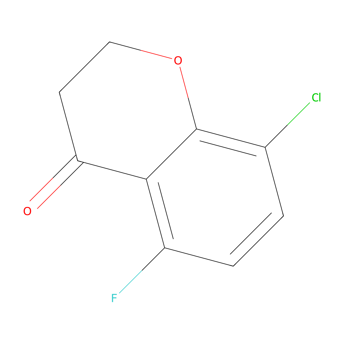 8-Chloro-5-fluorochroman-4-one molecular structure, CAS 1092350-94-1
