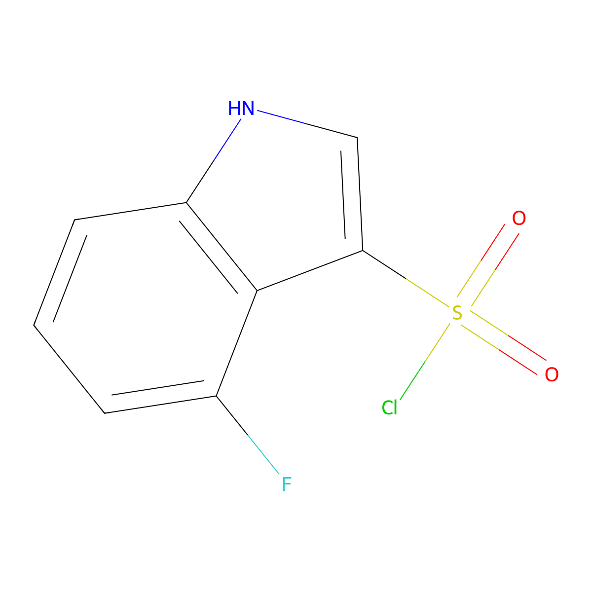 4-fluoro-1H-indole-3-sulfonyl chloride molecular structure, CAS 1092351-41-1