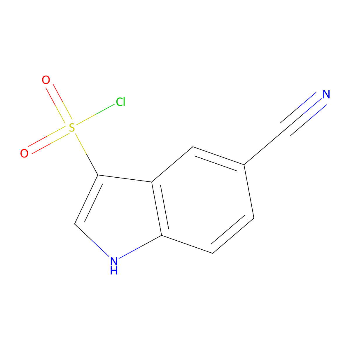 5-Cyano-1h-indole-3-sulfonyl chloride molecular structure, CAS 1092351-48-8