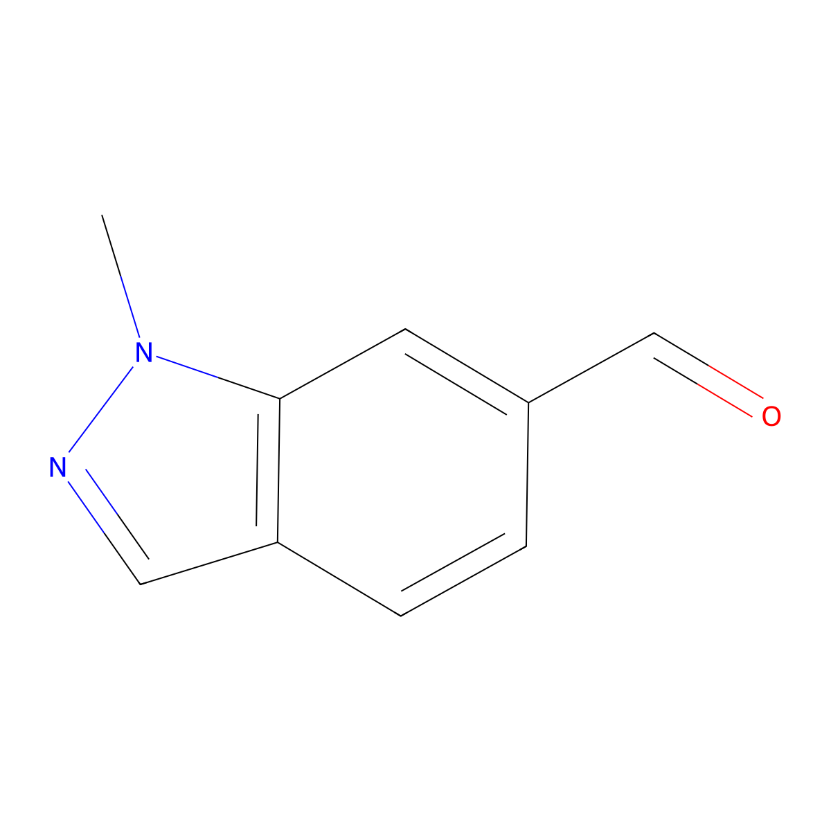 1-Methyl-1H-indazole-6-carbaldehyde molecular structure, CAS 1092351-51-3