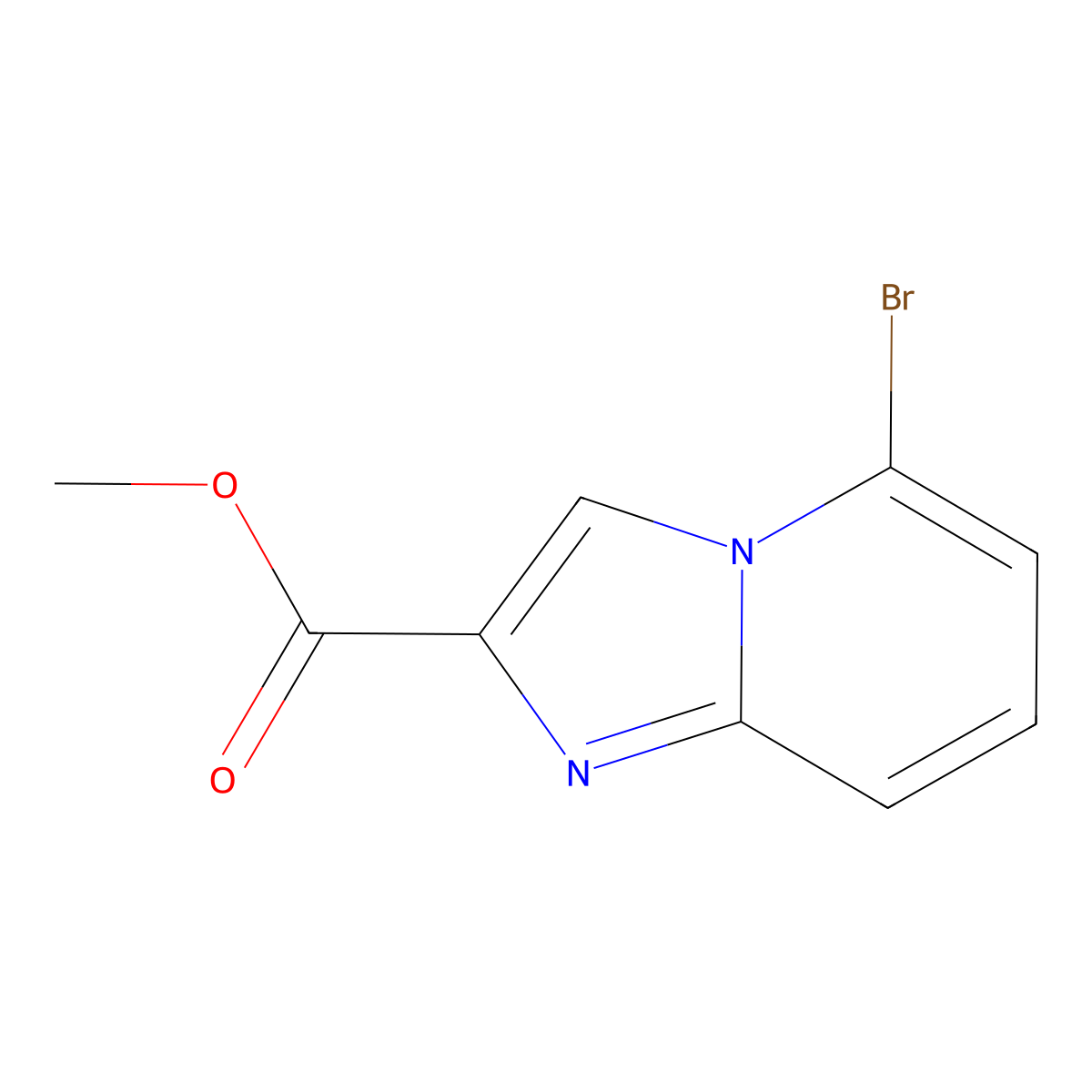 5-Bromoimidazo[1,2-a]pyridine-2-carboxylic acid methyl ester molecular structure, CAS 1092351-65-9
