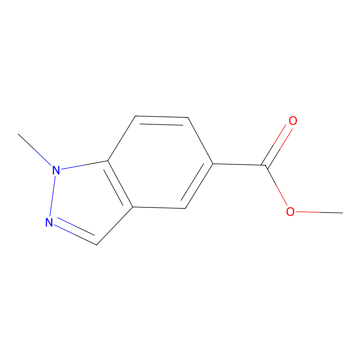 Methyl 1-methyl-1H-indazole-5-carboxylate molecular structure, CAS 1092351-82-0
