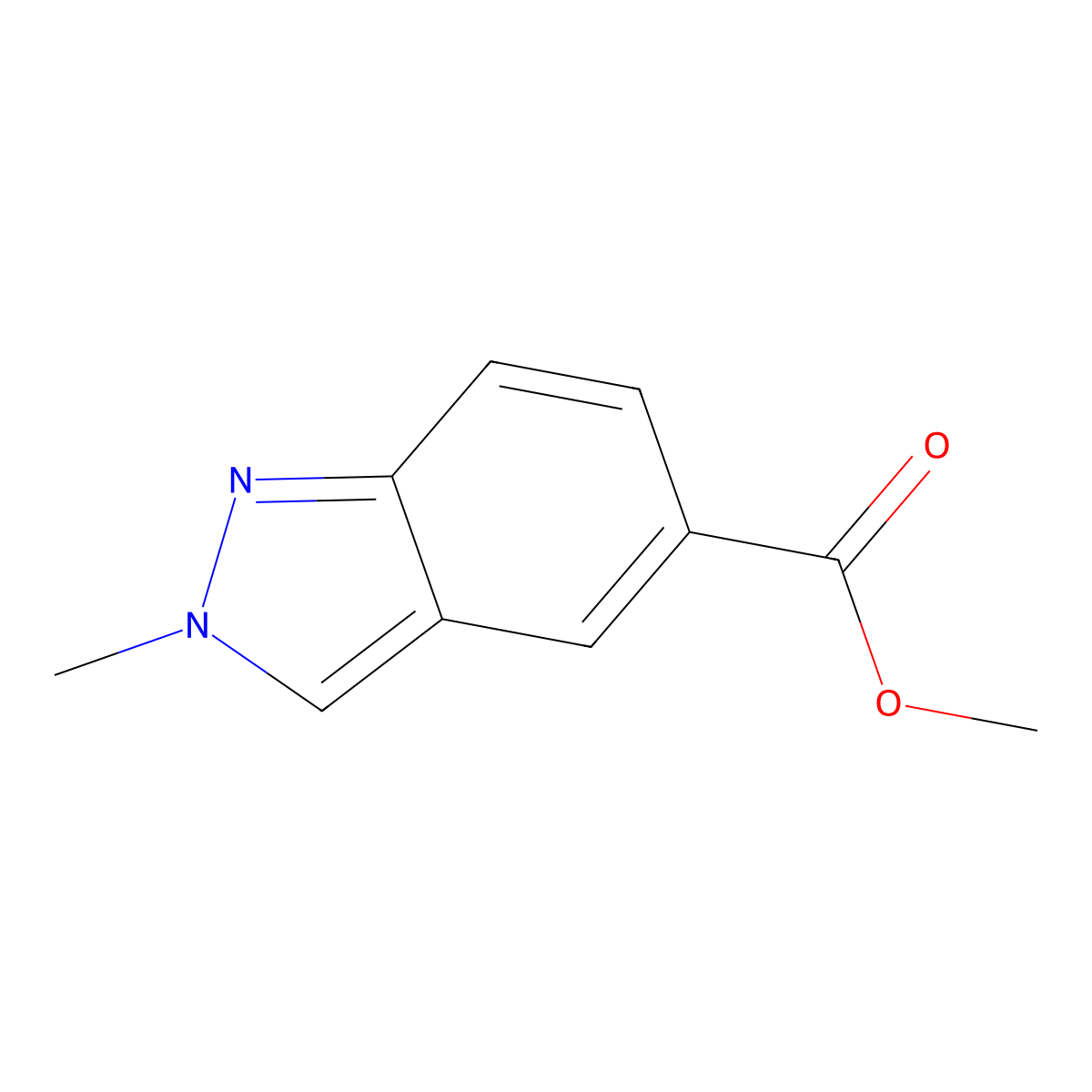 Methyl 2-methyl-2H-indazole-5-carboxylate molecular structure, CAS 1092351-86-4