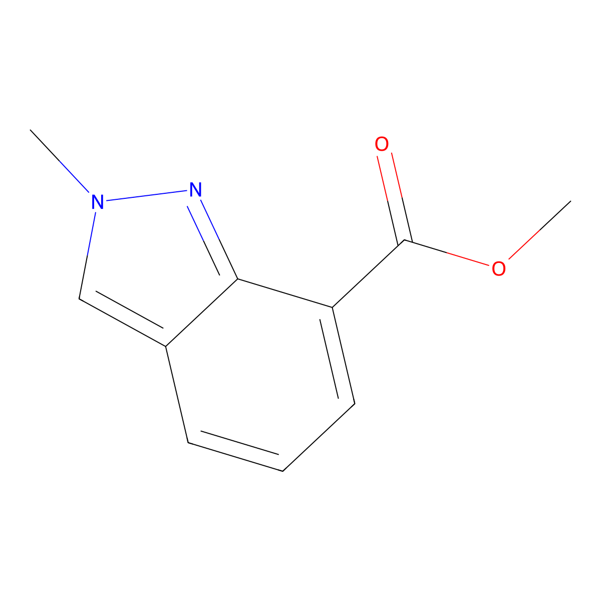 Methyl 2-methyl-2H-indazole-7-carboxylate molecular structure, CAS 1092351-88-6