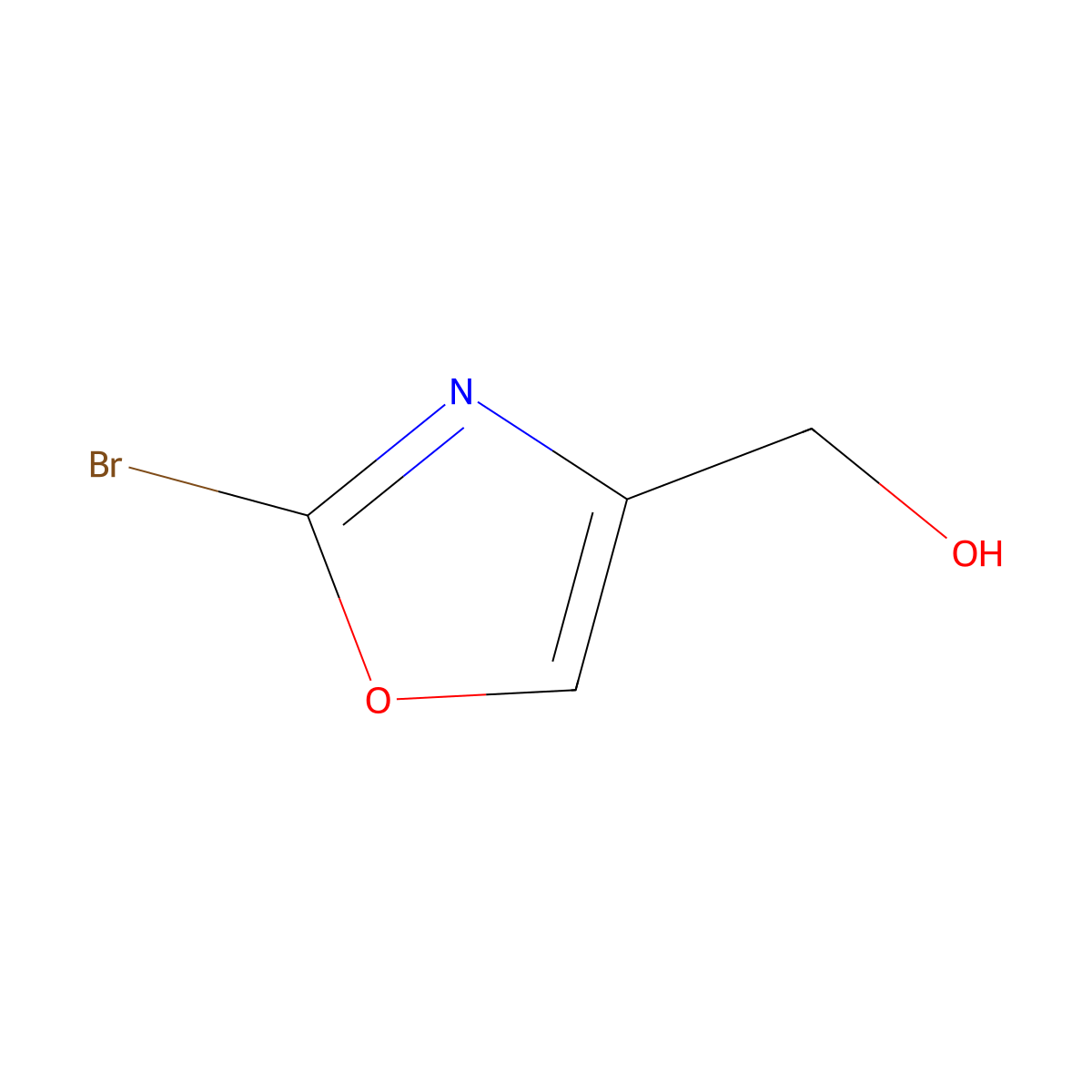 (2-Bromo-1,3-oxazol-4-yl)methanol molecular structure, CAS 1092351-92-2
