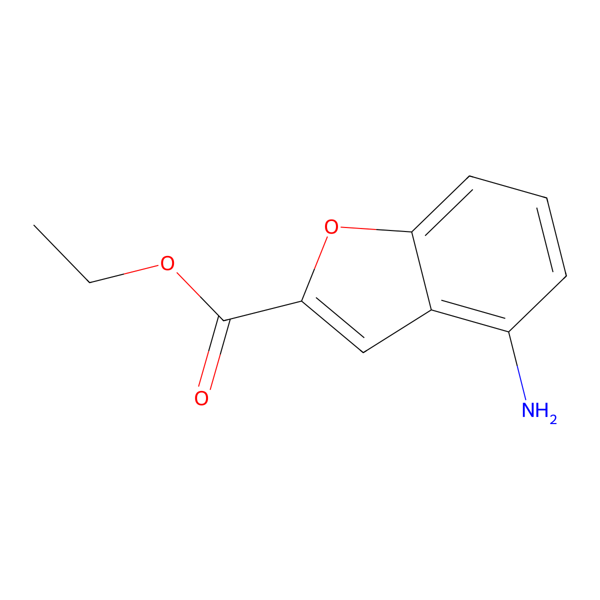 Ethyl 4-aminobenzofuran-2-carboxylate molecular structure, CAS 1092351-93-3