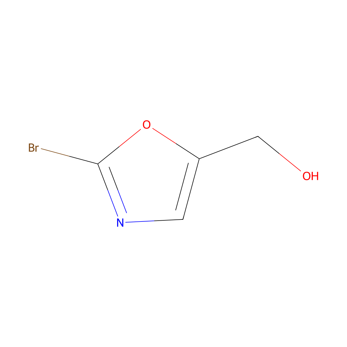 2-Bromo-5-oxazolemethanol molecular structure, CAS 1092351-98-8
