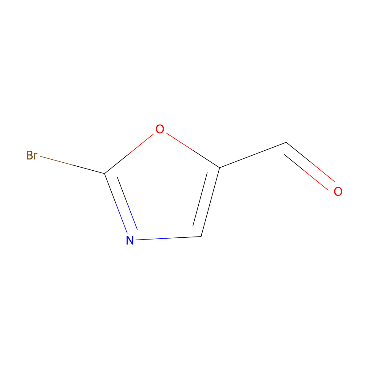2-Bromooxazole-5-carbaldehyde molecular structure, CAS 1092352-00-5