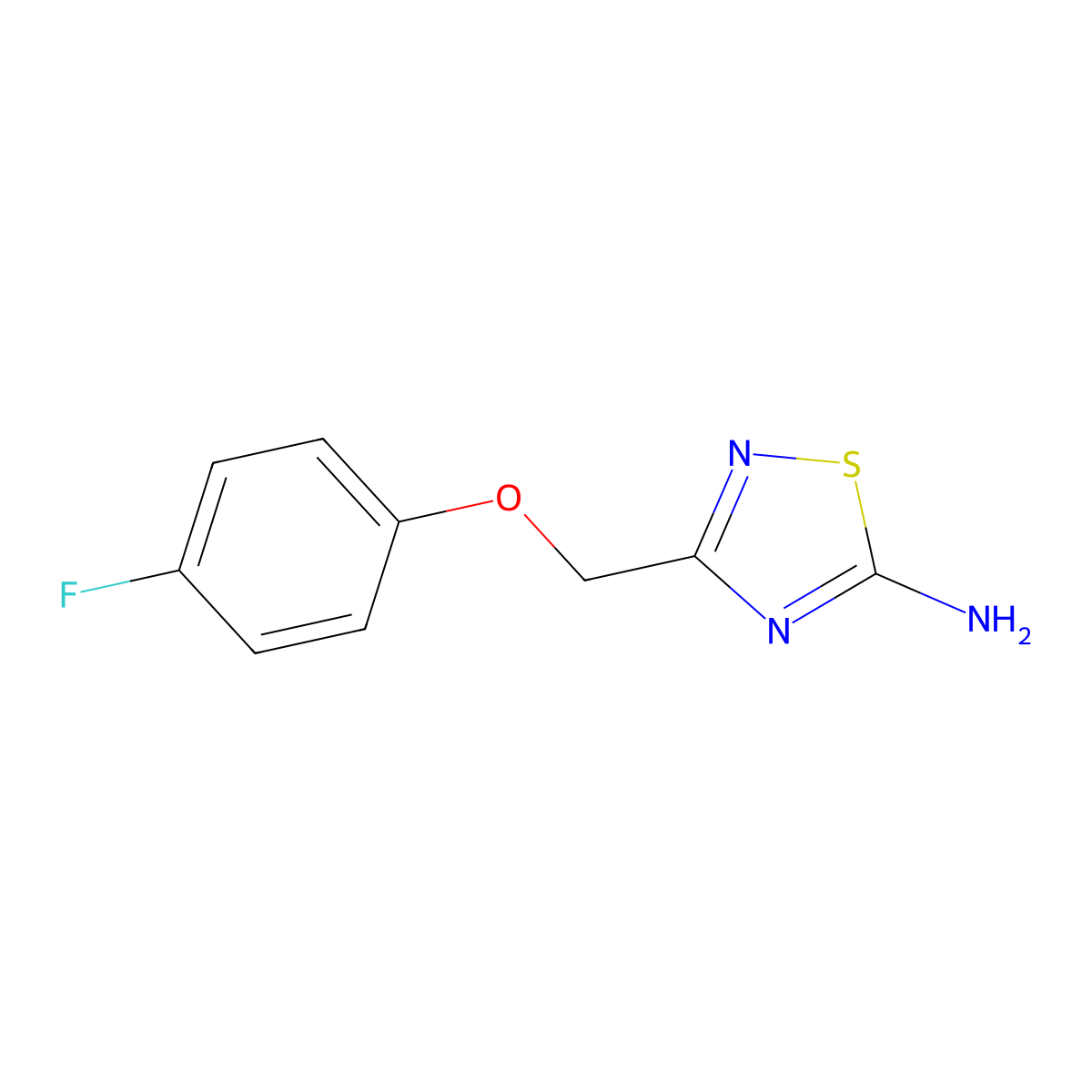 3-[(4-Fluorophenoxy)methyl]-1,2,4-thiadiazol-5-amine molecular structure, CAS 1092352-32-3