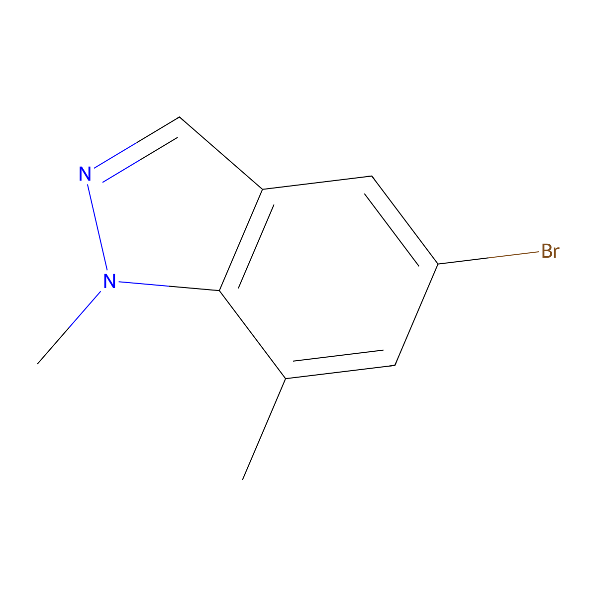 5-Bromo-1,7-dimethyl-1H-indazole molecular structure, CAS 1092352-34-5