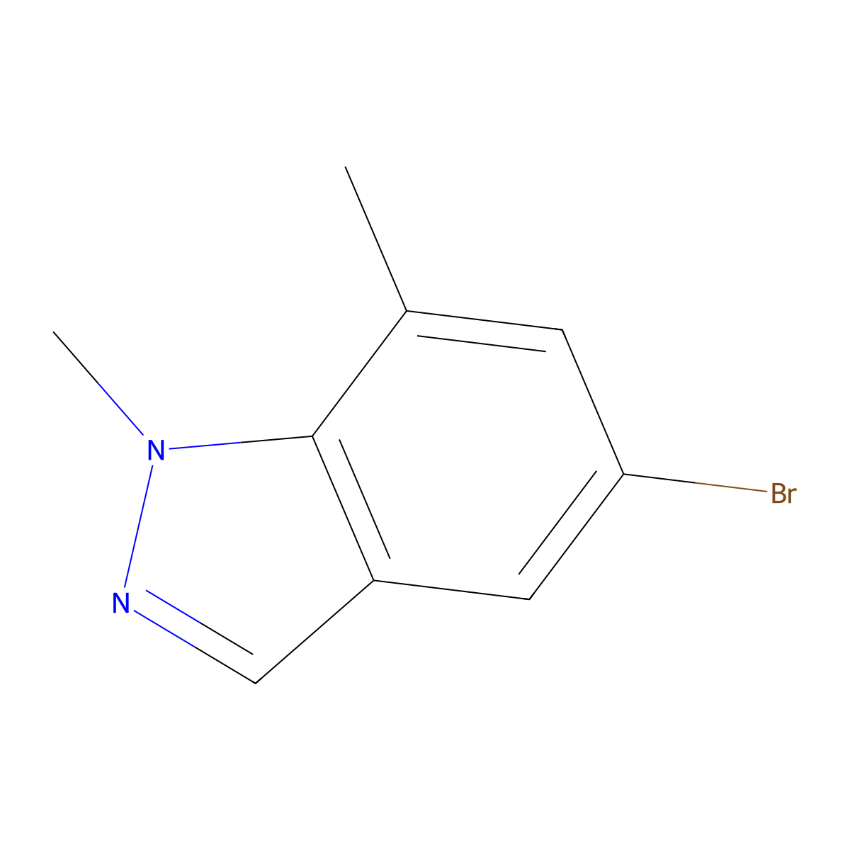 5-Bromo-1,7-dimethyl-1H-indazole molecular structure, CAS 1092352-34-5