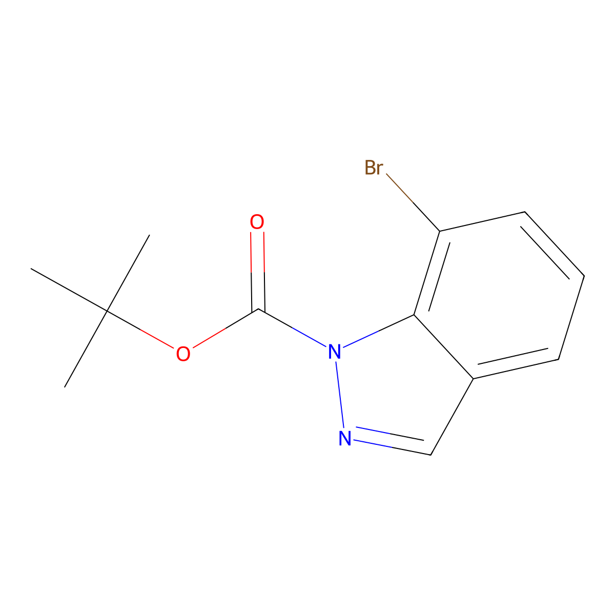 tert-Butyl 7-bromo-1H-indazole-1-carboxylate molecular structure, CAS 1092352-37-8