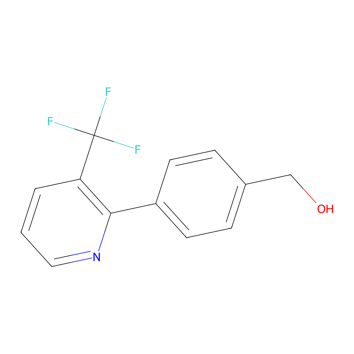 {4-[3-(Trifluoromethyl)pyridin-2-yl]phenyl}methanol molecular structure, CAS 1092352-38-9