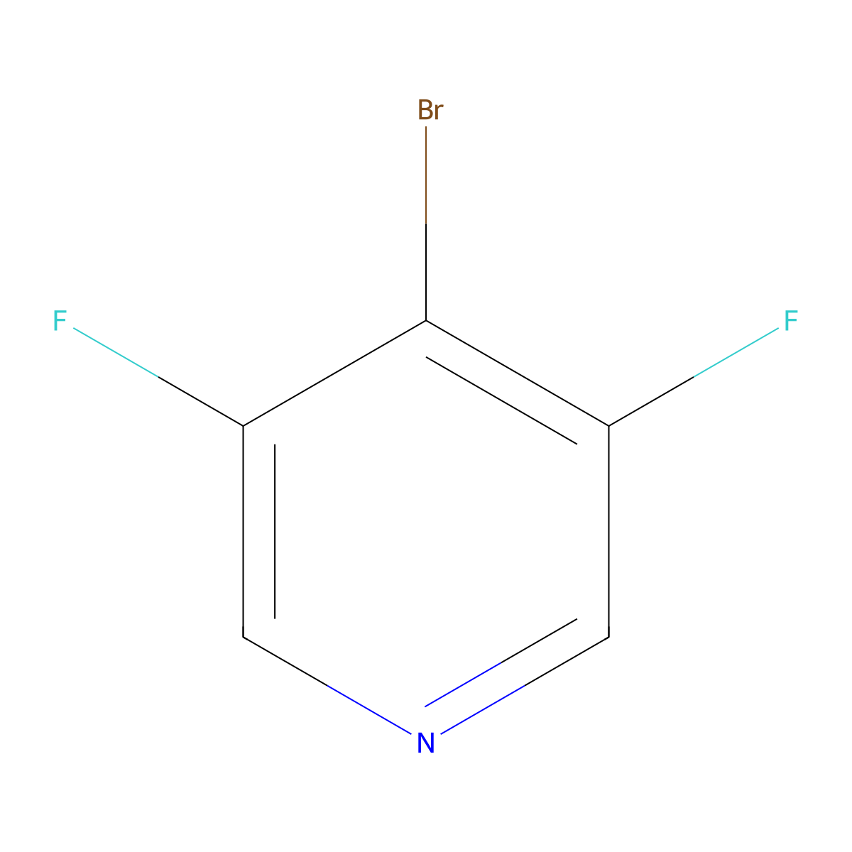 4-Bromo-3,5-difluoropyridine molecular structure, CAS 1092352-40-3