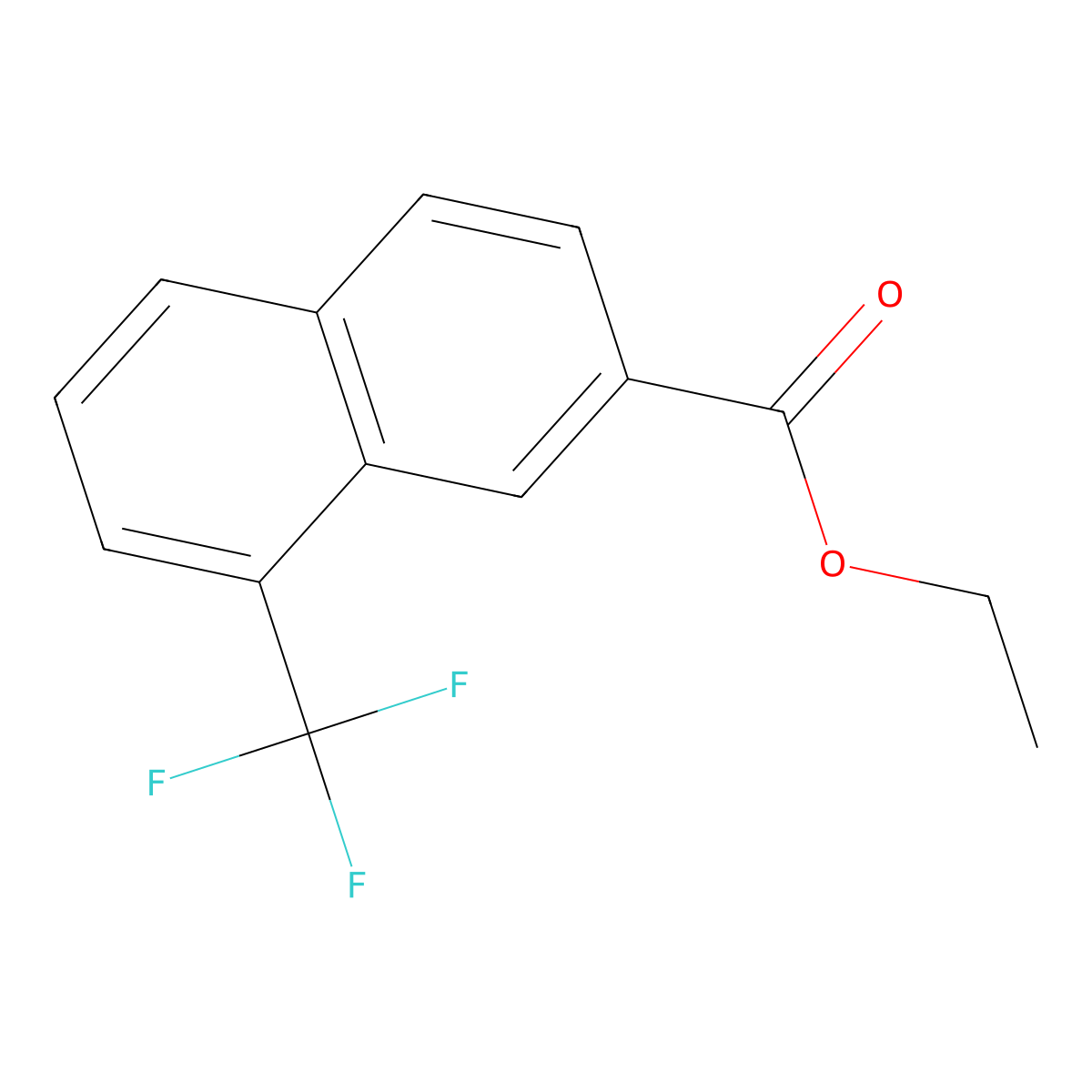 Ethyl 8-(trifluoromethyl)-2-naphthoate molecular structure, CAS 1092352-45-8