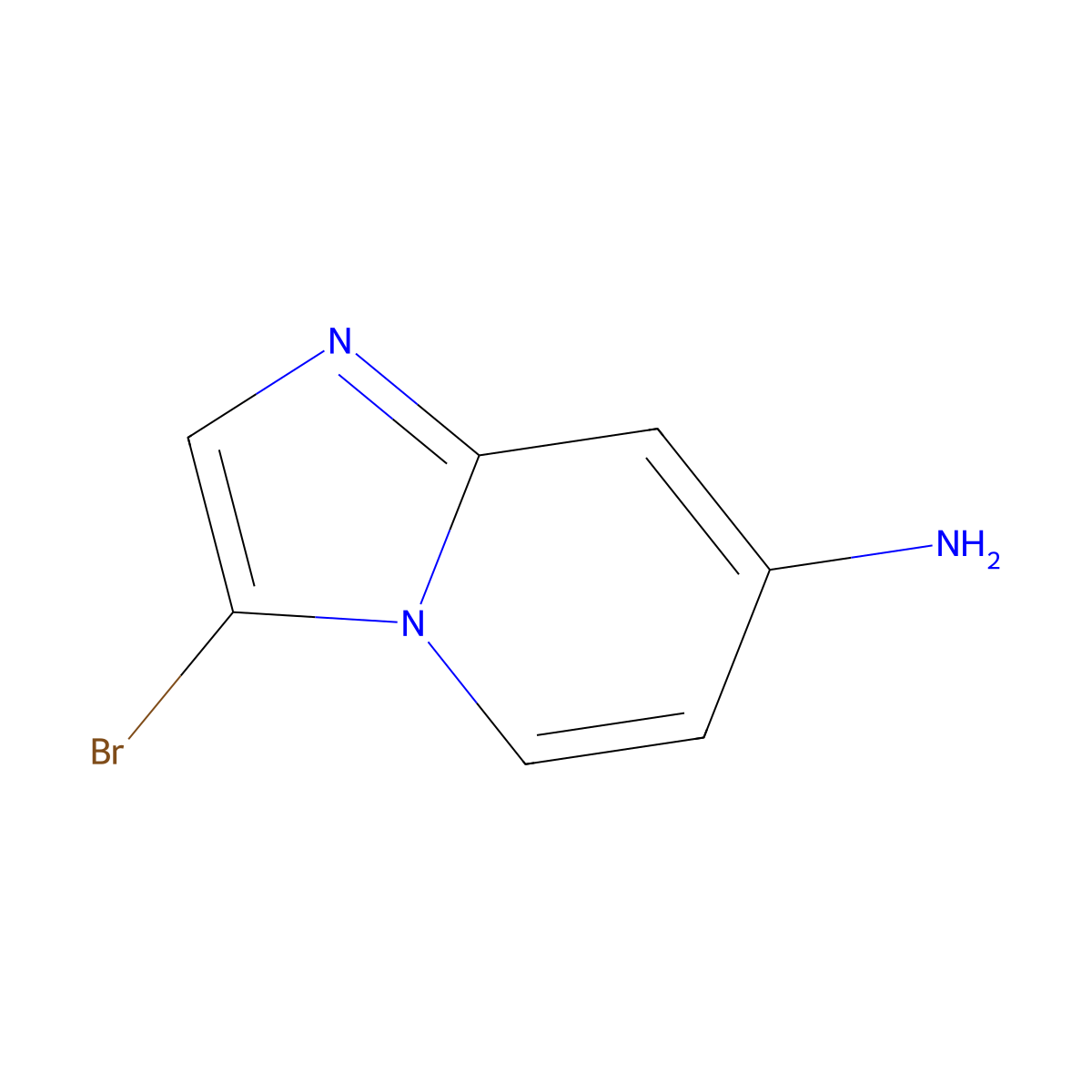 3-Bromoimidazo[1,2-a]pyridin-7-amine molecular structure, CAS 1092352-46-9