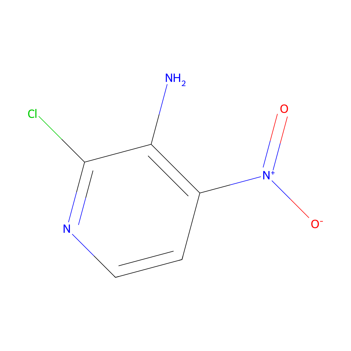 2-Chloro-4-nitropyridin-3-amine molecular structure, CAS 1092352-67-4