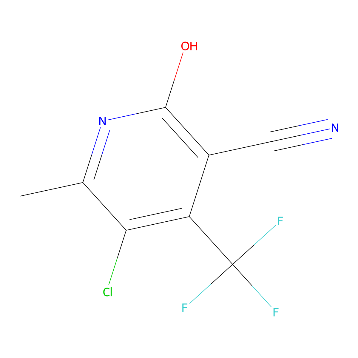 5-Chloro-2-hydroxy-6-methyl-4-(trifluoromethyl)nicotinonitrile molecular structure, CAS 1092352-68-5
