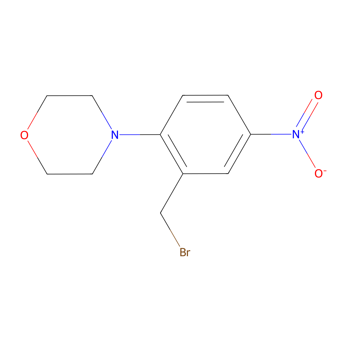 4-[2-(Bromomethyl)-4-nitrophenyl]morpholine molecular structure, CAS 1092352-78-7