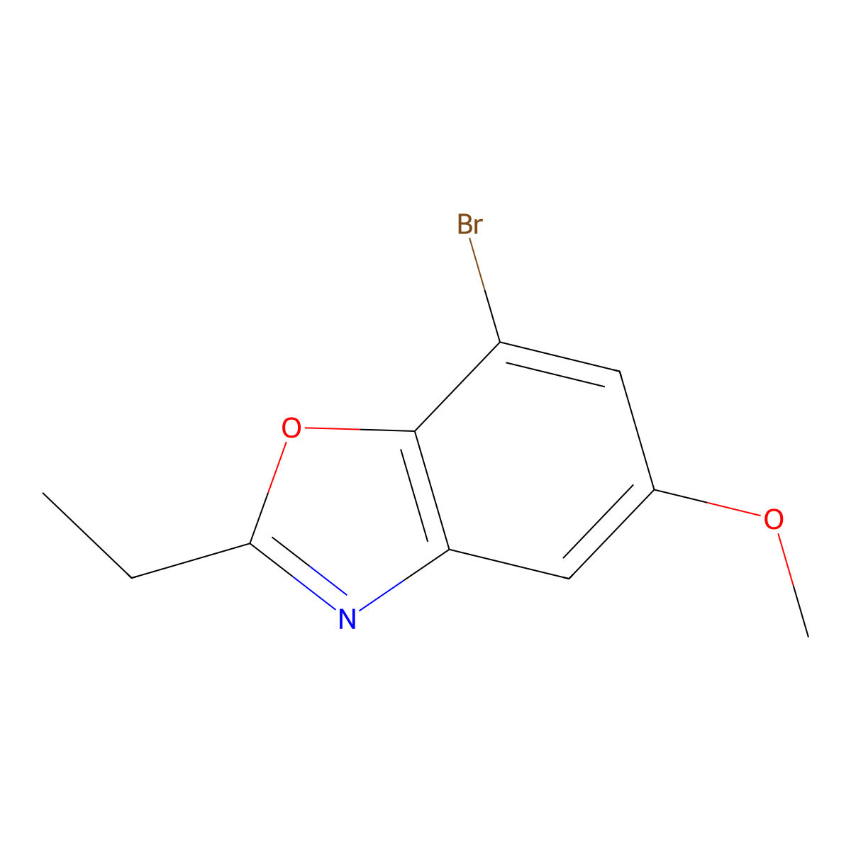 7-Bromo-2-ethyl-1,3-benzoxazol-5-yl methyl ether molecular structure, CAS 1092352-98-1