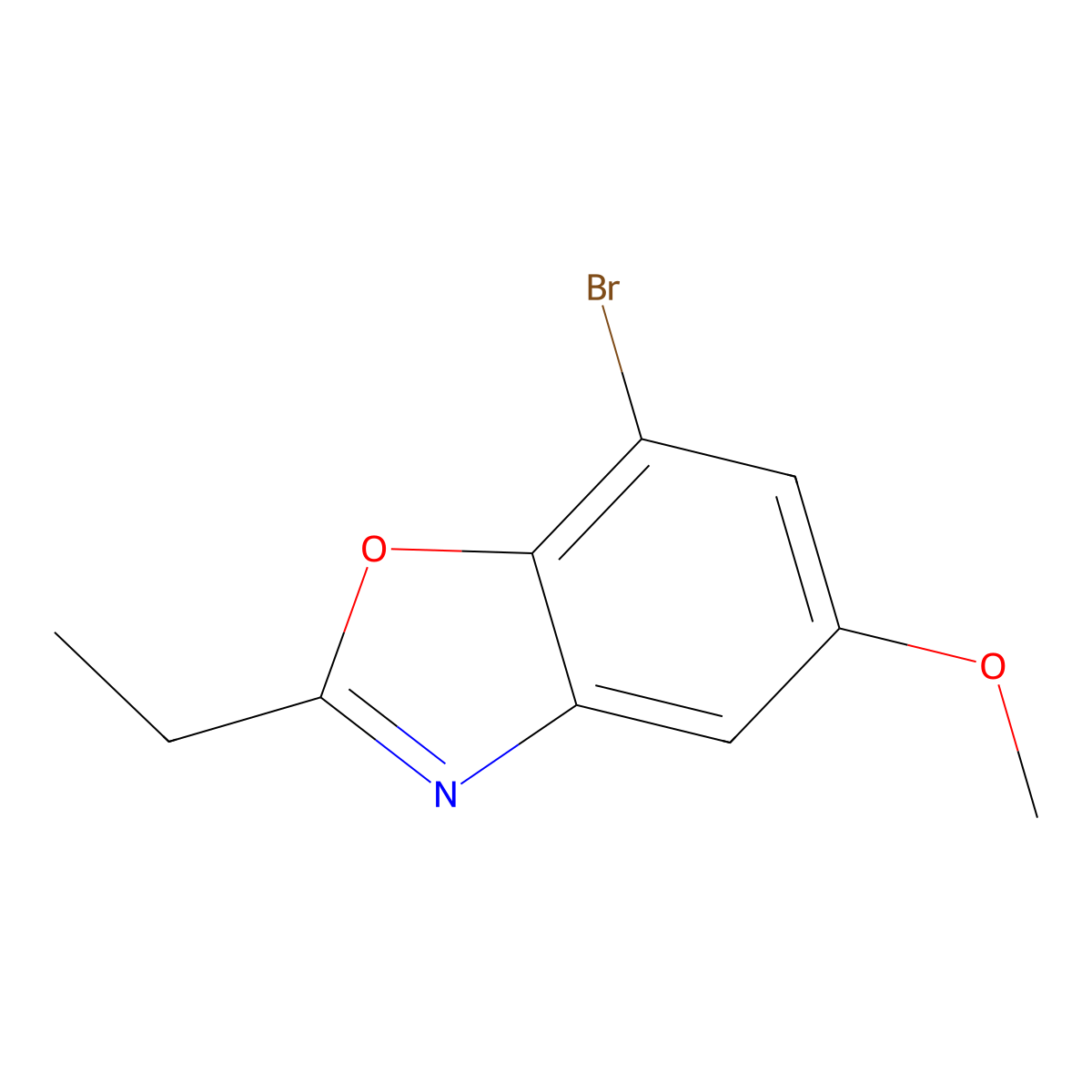 7-Bromo-2-ethyl-1,3-benzoxazol-5-yl methyl ether molecular structure, CAS 1092352-98-1