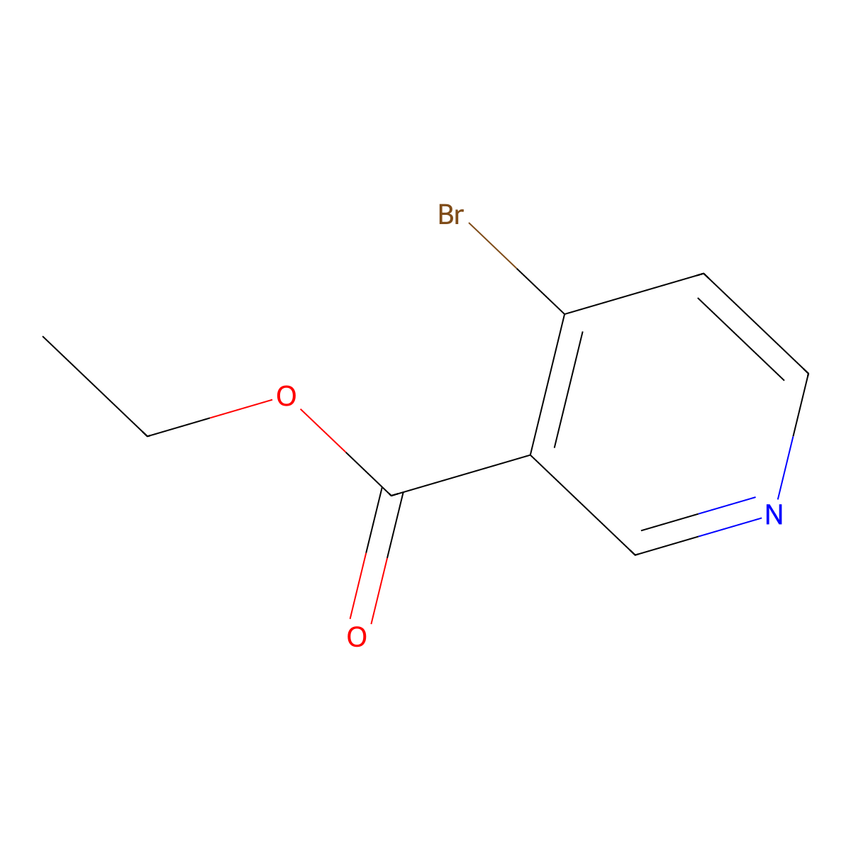 Ethyl 4-bromopyridine-3-carboxylate molecular structure, CAS 1092353-02-0