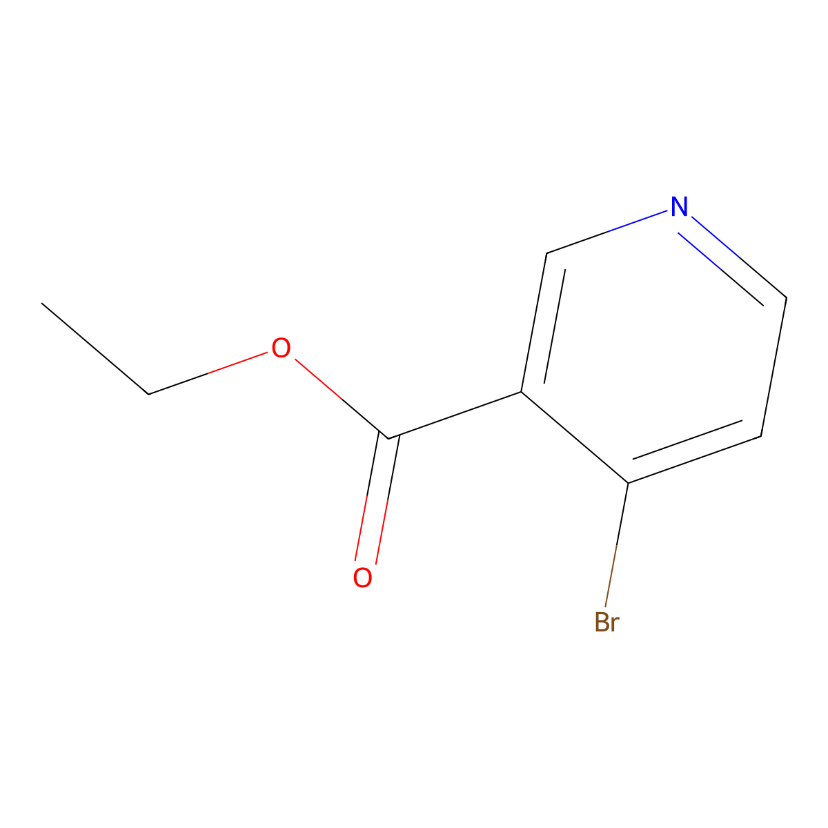 Ethyl 4-bromopyridine-3-carboxylate molecular structure, CAS 1092353-02-0