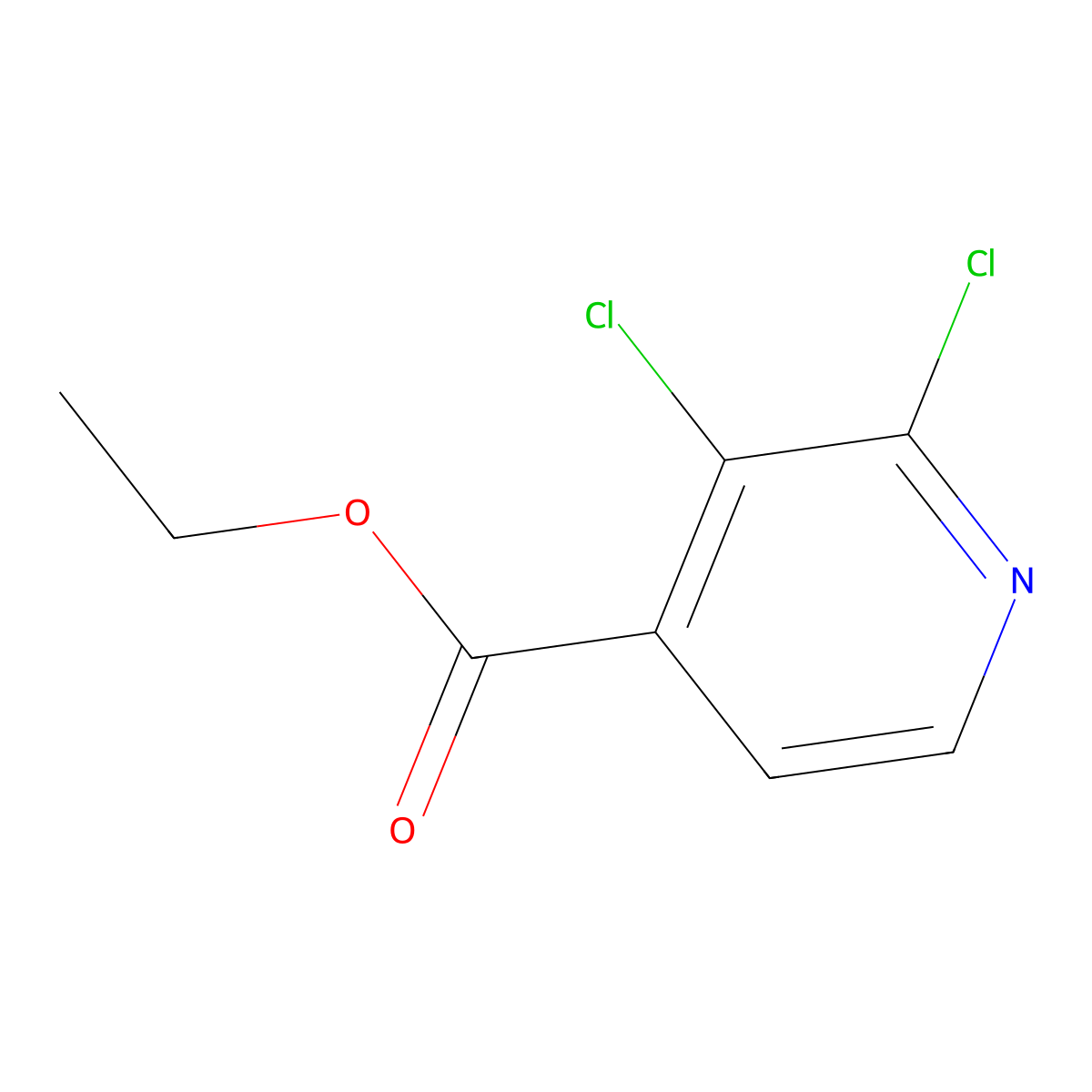 Ethyl 2,3-dichloropyridine-4-carboxylate molecular structure, CAS 1092353-03-1