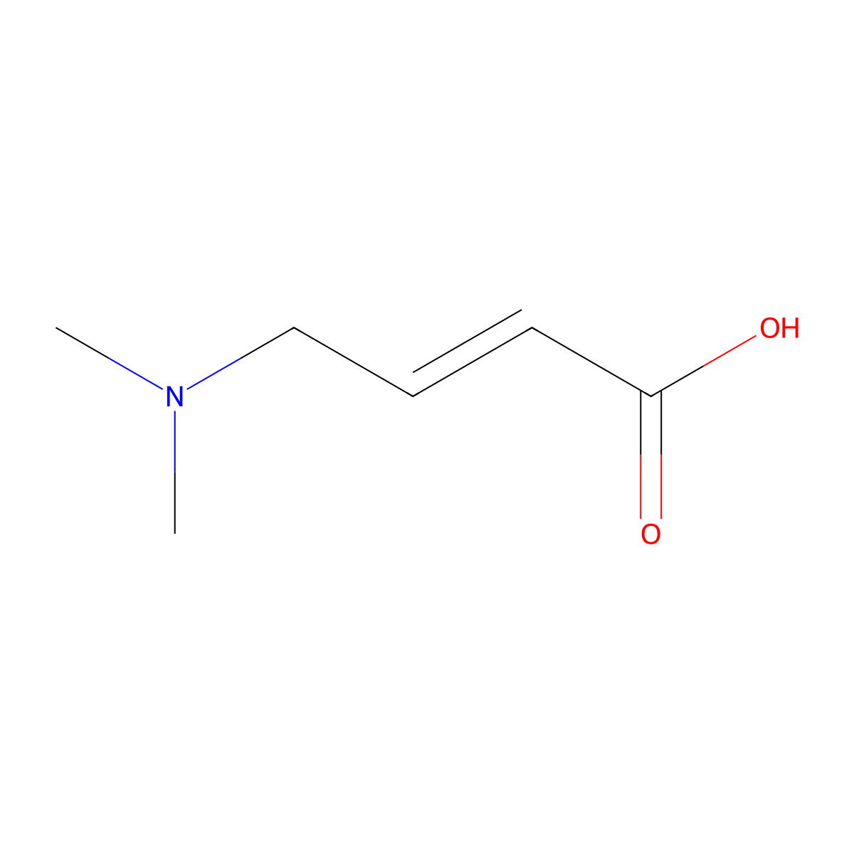(2Z)-4-(dimethylamino)but-2-enoic acid molecular structure, CAS 1092365-58-6