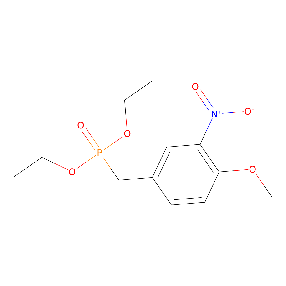 Diethyl 4-methoxy-3-nitrobenzylphosphonate molecular structure, CAS 1092367-05-9