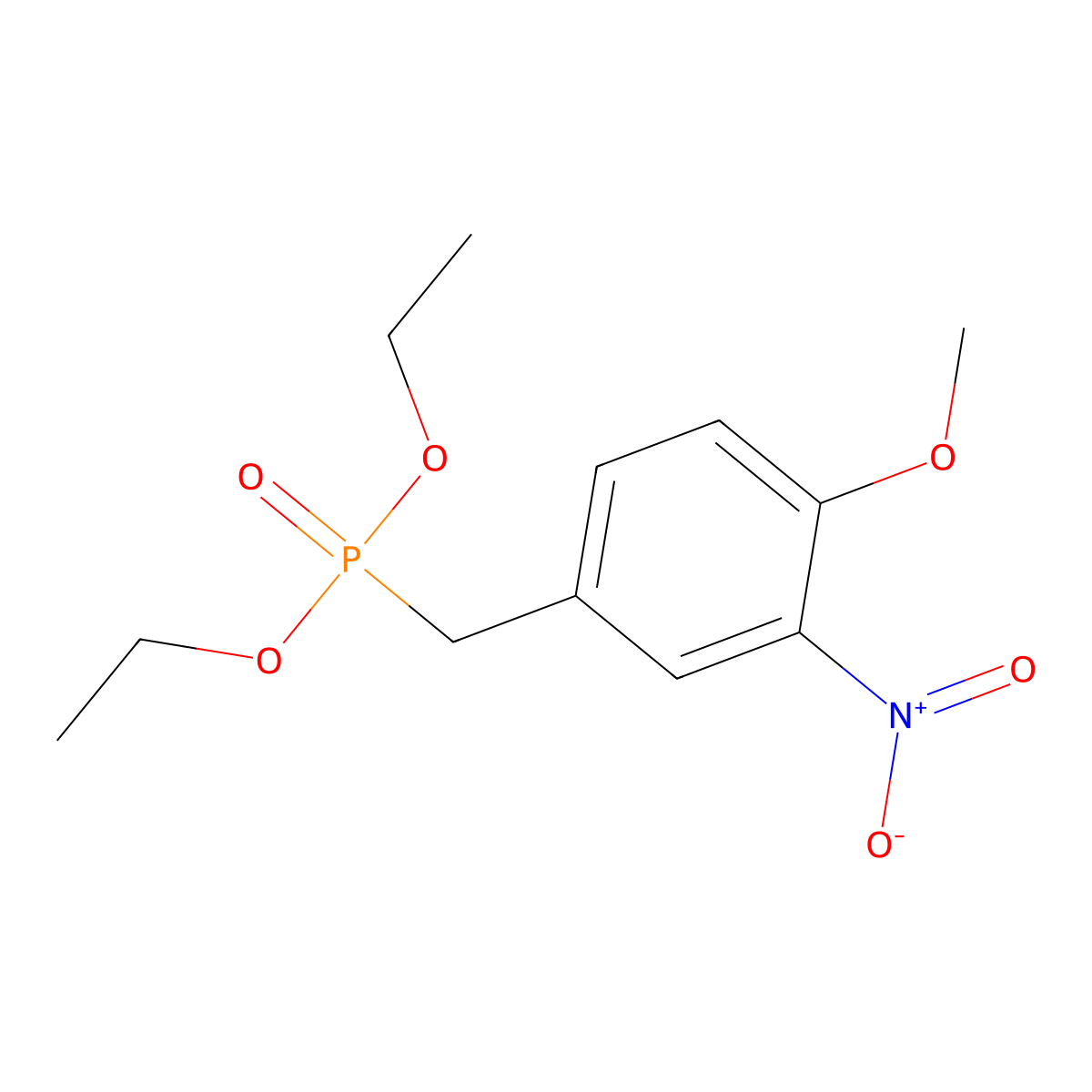 Diethyl 4-methoxy-3-nitrobenzylphosphonate molecular structure, CAS 1092367-05-9