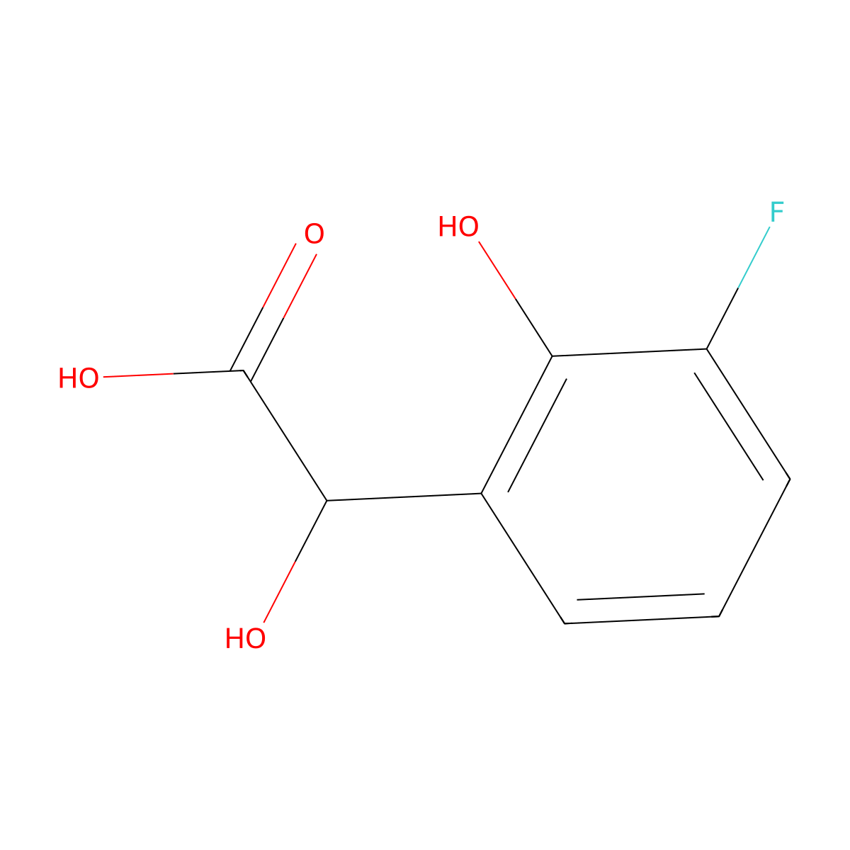 2-(3-Fluoro-2-hydroxyphenyl)-2-hydroxyacetic acid molecular structure, CAS 1092367-58-2