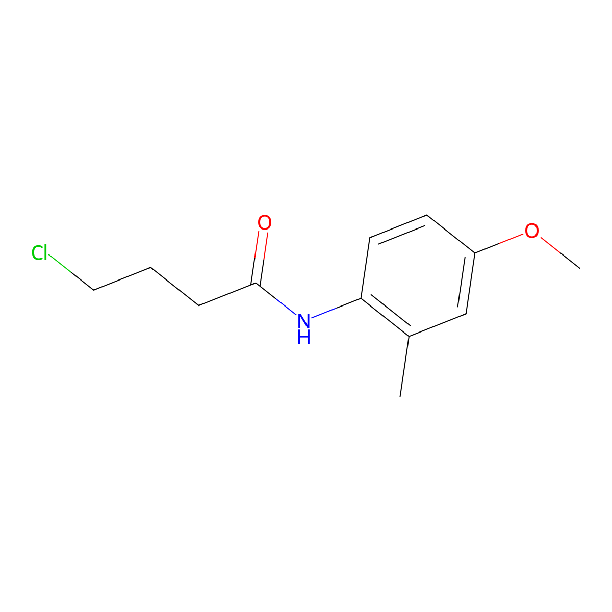 4-Chloro-N-(4-methoxy-2-methylphenyl)butanamide molecular structure, CAS 1092380-15-8
